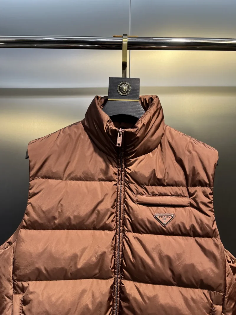 Replica Prada Minimalist Down Vest Brown Classic Reps - RepLuxe