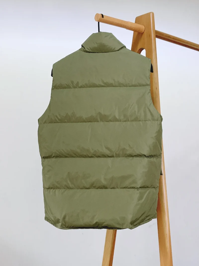 Replica Prada Down Vest Olive Green Stand Collar Reps - RepLuxe