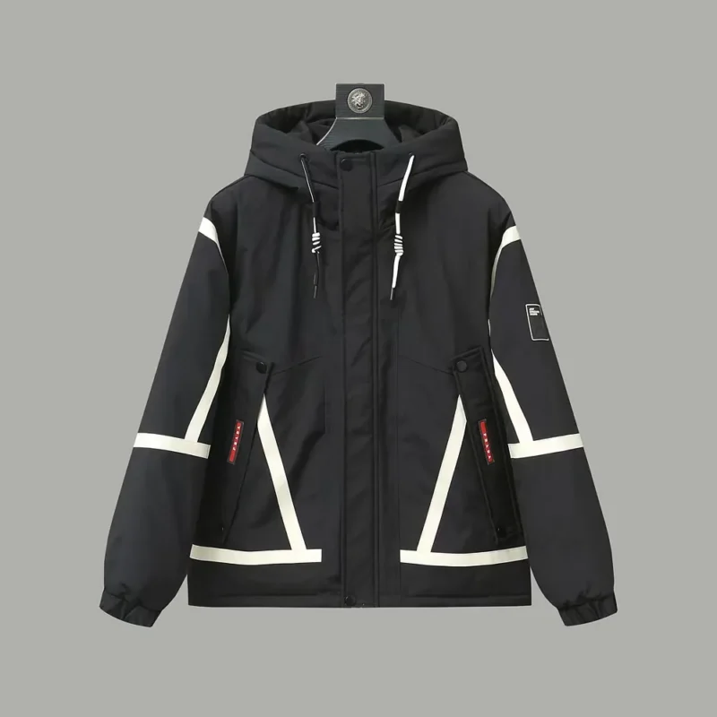 Replica Prada Hooded Down Jacket White Unisex Reps - RepLuxe