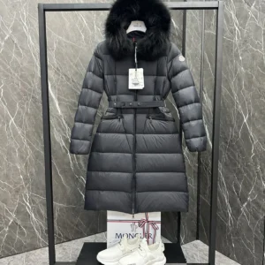Replica Moncler Boedic Down Jacket Black Long Reps - RepLuxe