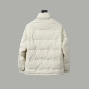 Replica Prada Letter Down Jacket White Unisex Reps - RepLuxe