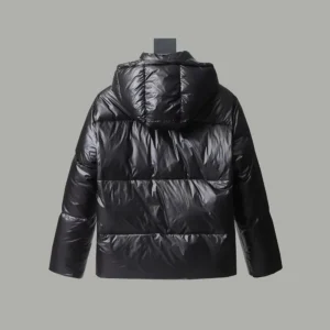 Replica Prada Hooded Down Jacket Black Unisex Reps - RepLuxe