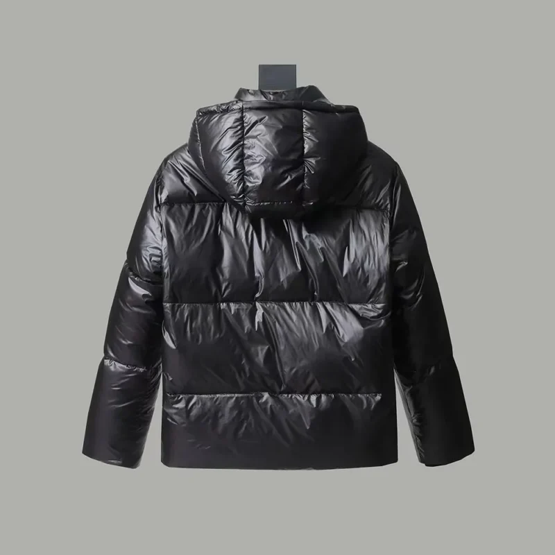 Replica Prada Hooded Down Jacket Black Unisex Reps - RepLuxe
