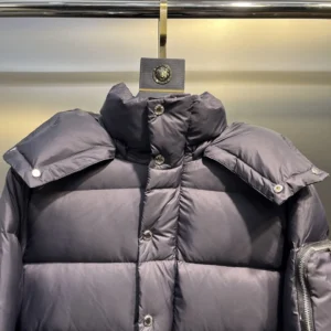 Replica Prada Down Jacket Grey Hooded Style Reps - RepLuxe