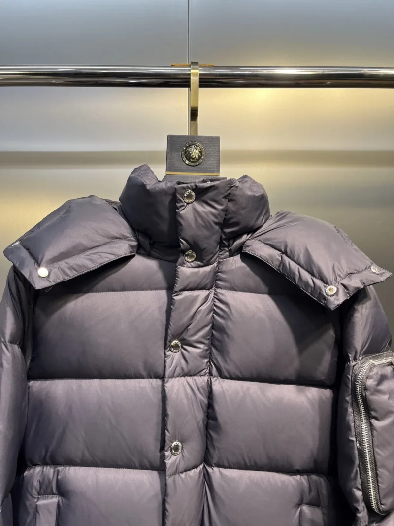 Replica Prada Down Jacket Grey Hooded Style Reps - RepLuxe