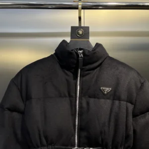 Replica Prada Long Waist Down Jacket Black Quilted Reps - RepLuxe