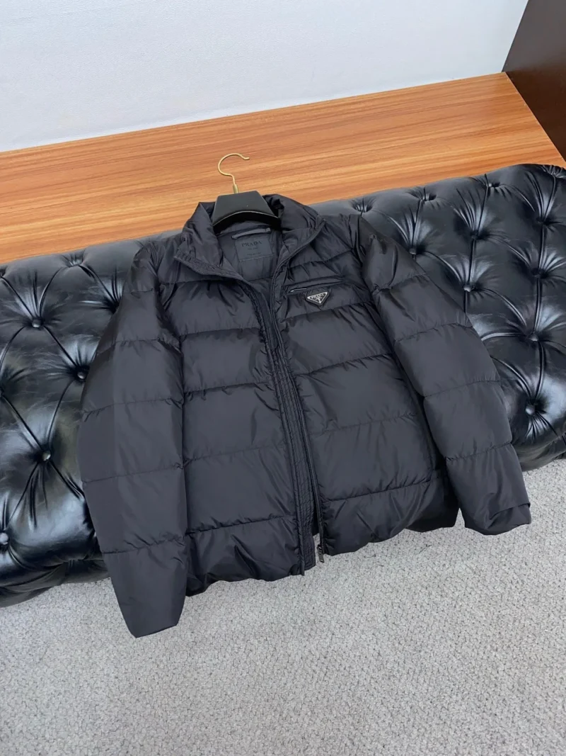 Replica Prada Fall Winter Stand Collar Down Jacket Black Reps - RepLuxe