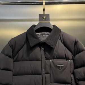 Replica Prada ReNylon Down Jacket Grey Quilted Reps - RepLuxe