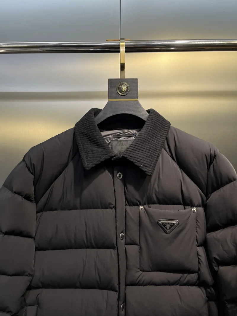 Replica Prada ReNylon Down Jacket Grey Quilted Reps - RepLuxe