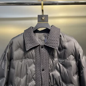Replica Prada Quilted Down Jacket Black Collar Reps - RepLuxe