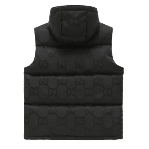 Replica Gucci GG Canvas Hooded Down Vest Black Reps - RepLuxe