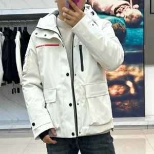 Replica Prada Down Jacket Hooded White Style Reps - RepLuxe