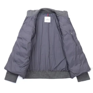 Replica Moncler Knit Down Jacket Grey Stand Collar Reps - RepLuxe