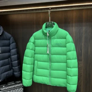 Replica Gucci 2025 Down Jacket Green Stand Collar Reps - RepLuxe