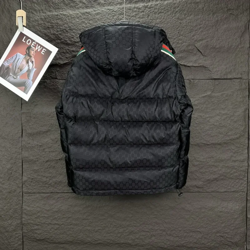 Replica Gucci FW Caban Down Jacket Black Striped Reps - RepLuxe