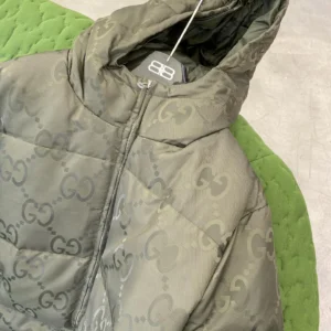 Replica Gucci GG Canvas Down Jacket Olive Green Reps - RepLuxe