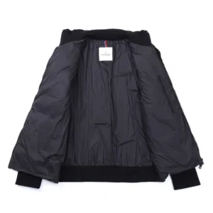 Replica Moncler Knit Down Jacket Black Stand Collar Reps - RepLuxe