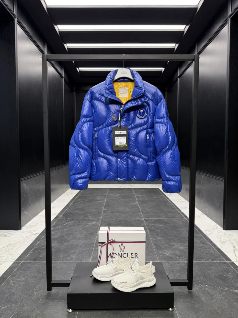 Replica Moncler Palm Angels Haunani Puffer Jacket Blue Reps - RepLuxe