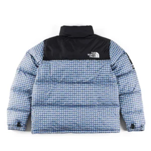Replica Supreme TNF Studded Logo Hooded Puffer Blue Reps - RepLuxe