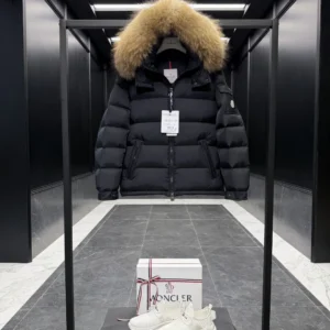 Replica Moncler Mayaf Short Down Jacket Black Hooded Reps - RepLuxe