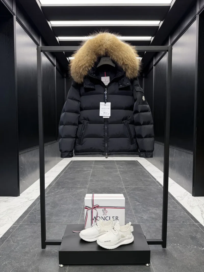 Replica Moncler Mayaf Short Down Jacket Black Hooded Reps - RepLuxe