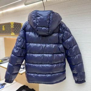 Replica Moncler Maya Down Jacket Navy Blue Hooded Reps - RepLuxe