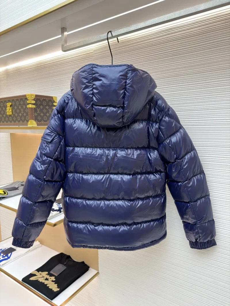 Replica Moncler Maya Down Jacket Navy Blue Hooded Reps - RepLuxe