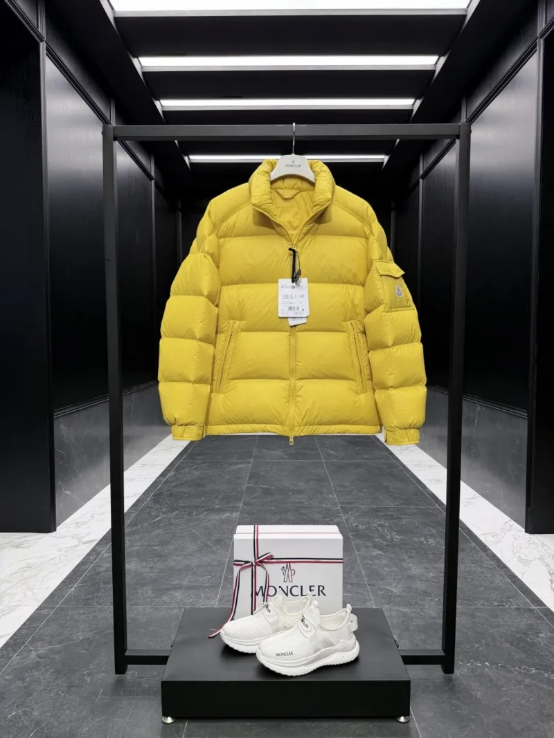 Replica Moncler Levitha Down Jacket Yellow Quilted Reps - RepLuxe