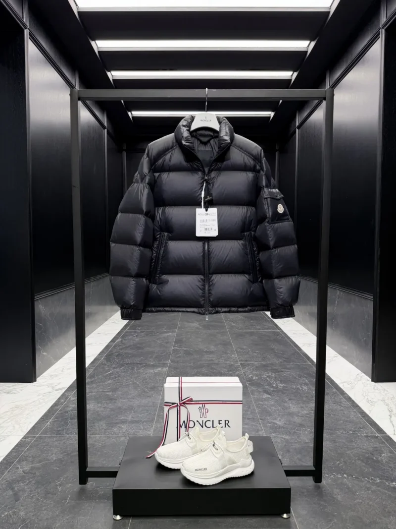 Replica Moncler Levitha Down Jacket Black Short Reps - RepLuxe