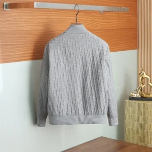 Replica Dior Knit Down Jacket Grey Unisex Style Reps - RepLuxe