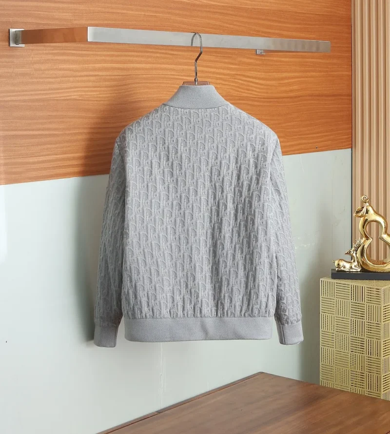 Replica Dior Knit Down Jacket Grey Unisex Style Reps - RepLuxe