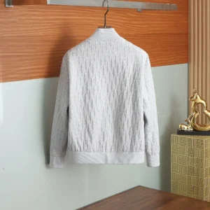 Replica Dior Knit Down Jacket White Unisex Reps - RepLuxe