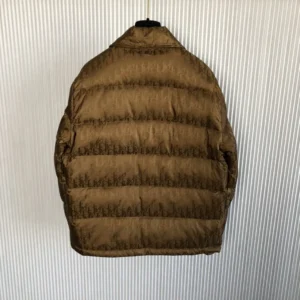 Replica Dior Oblique Quilted Down Jacket Brown Reps - RepLuxe