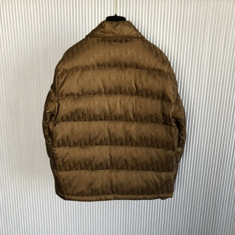 Replica Dior Oblique Quilted Down Jacket Brown Reps - RepLuxe