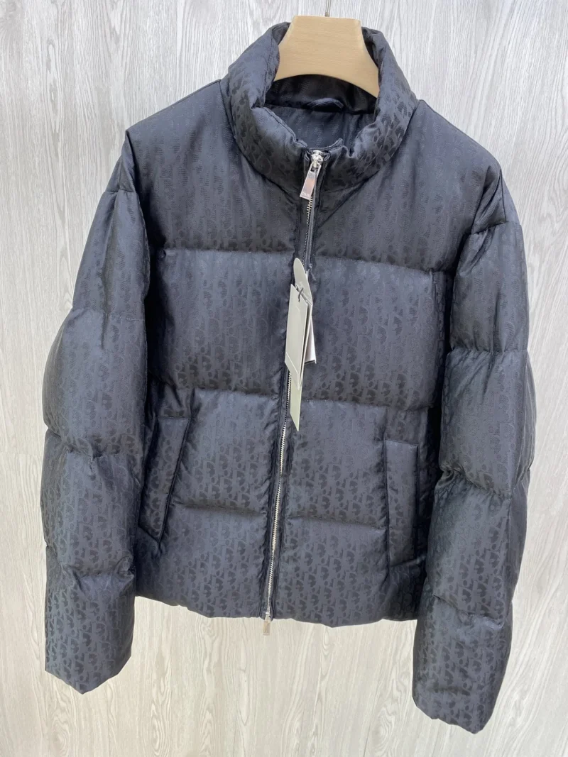 Replica Dior CD Classic Down Jacket Black Oblique Reps - RepLuxe