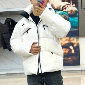 Replica Dior Glacier Down Jacket White Hooded Reps - RepLuxe