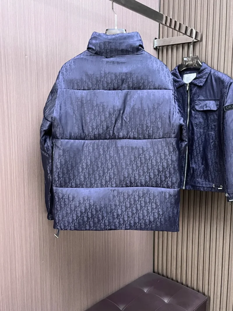 Replica Dior Winter Down Jacket Blue Monogram Puffer Reps - RepLuxe