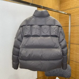 Replica Dior Stand Collar Down Jacket Gray Reps - RepLuxe