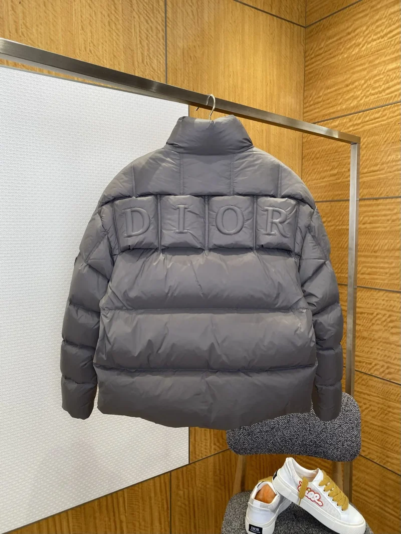 Replica Dior Stand Collar Down Jacket Gray Reps - RepLuxe