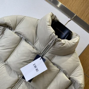 Replica Dior Down Jacket Beige Quilted Reps - RepLuxe
