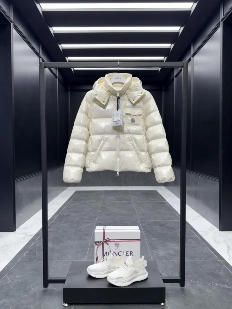 Replica Moncler Andro Short Down Jacket Cream Reps - RepLuxe