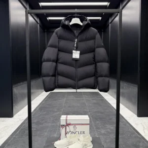 Replica Moncler Forez Down Jacket Black Hooded Reps - RepLuxe