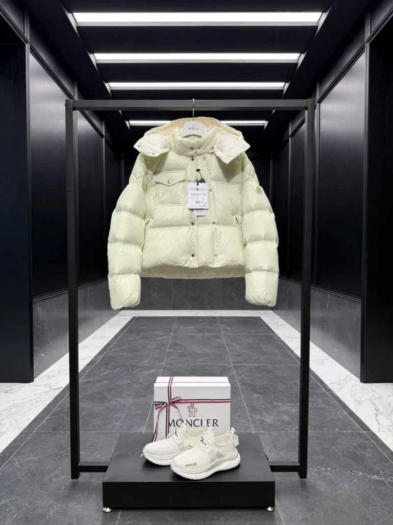 Replica Moncler Erea Short Down Jacket Cream Quilted Reps - RepLuxe