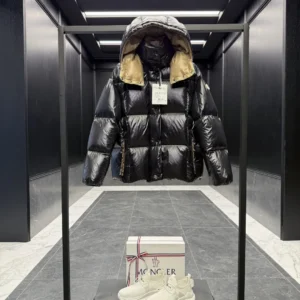 Replica Moncler Parana Black Glossy Jacket Reps - RepLuxe