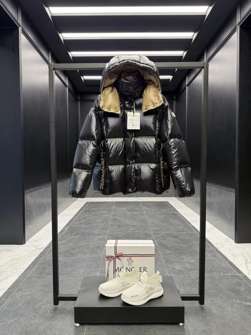 Replica Moncler Parana Black Glossy Jacket Reps - RepLuxe