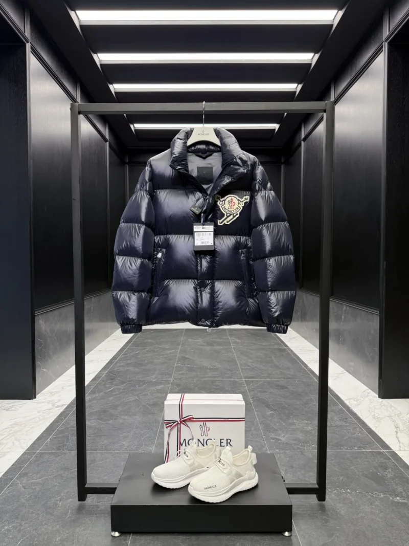 Replica Moncler Leste Down Jacket Blue Short Reps - RepLuxe