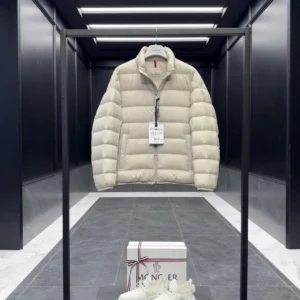 Replica Moncler Baudinet Down Jacket Ivory Short Reps - RepLuxe
