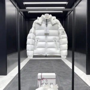 Replica Moncler Maya Down Jacket White Short Reps - RepLuxe