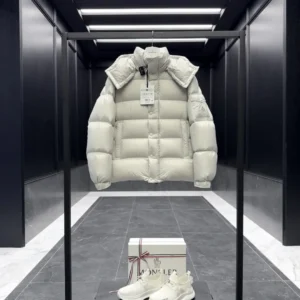 Replica Moncler Maya 70 Down Jacket Pearl Grey Reps - RepLuxe