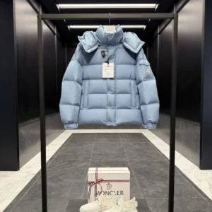 Replica Moncler Maya 70 Down Jacket Baby Blue Reps - RepLuxe